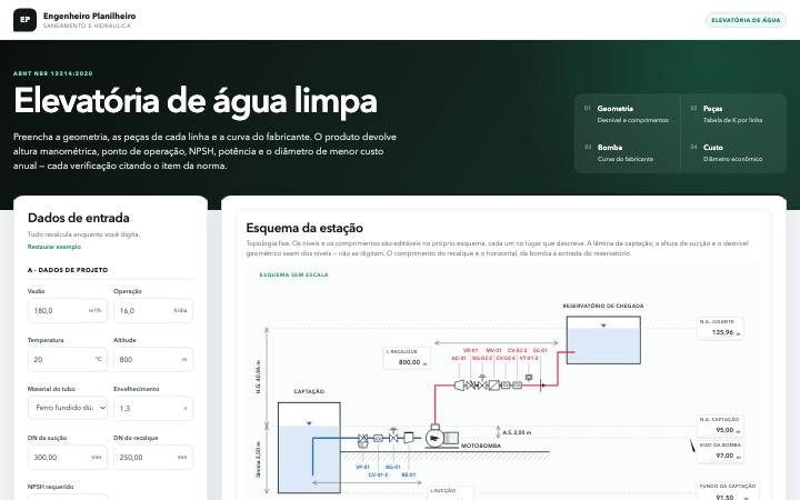 Elevatória de água limpa